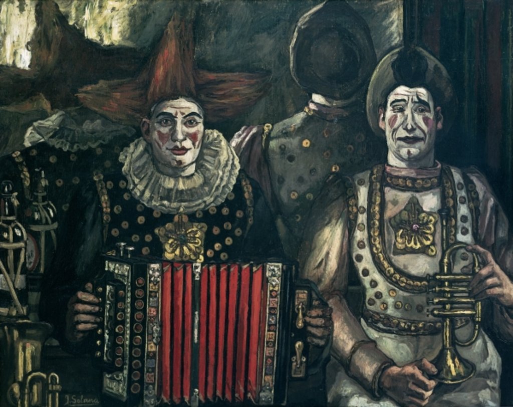 Detail of The Clowns, 1920 by Jose Gutierrez Solana