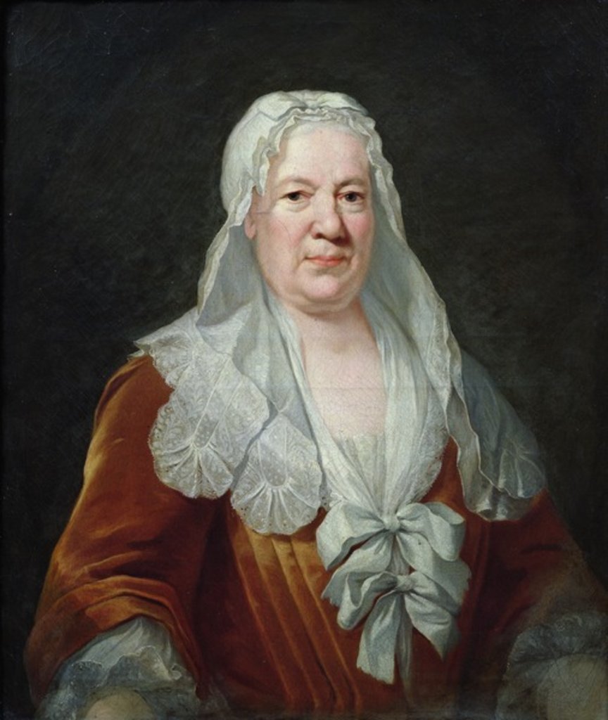 Detail of Portrait of Suzanne Cromelin by Louis M. Tocque