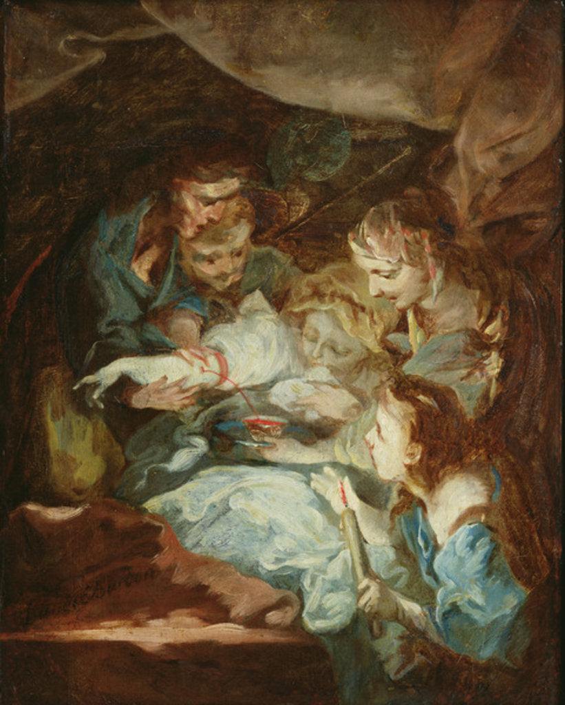 Detail of The Bloodletting by Michel Francois Dandre-Bardon