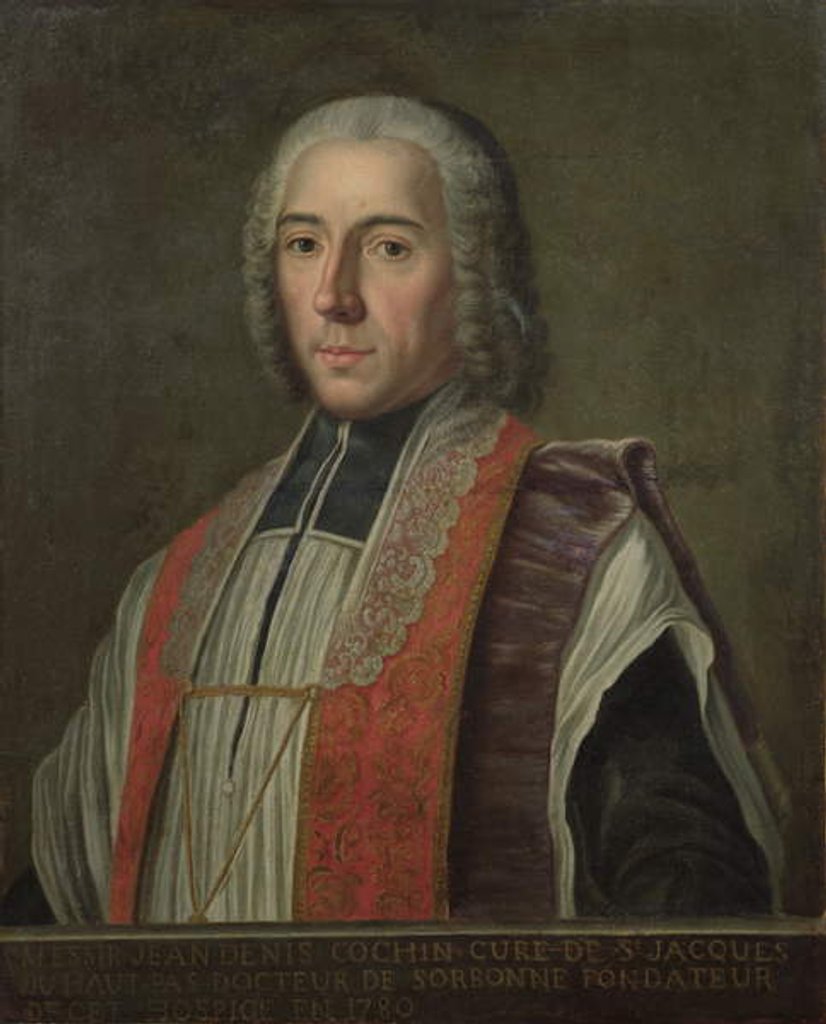 Detail of Portrait of Jacques Denis Cochin Founder of the Hopital Saint-Jacques by French School