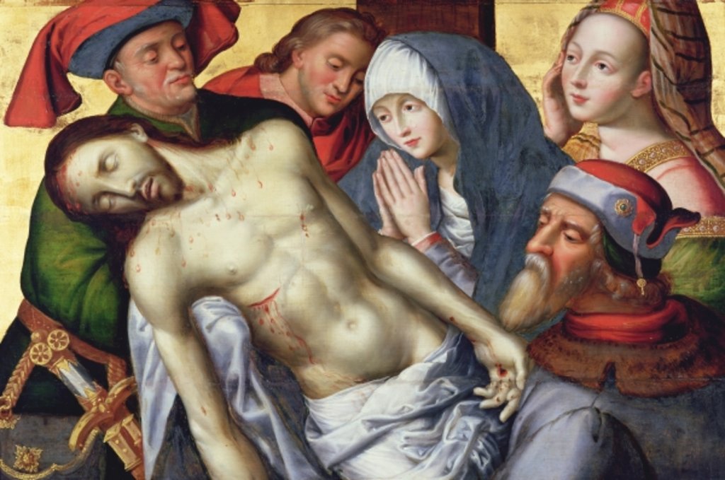 Detail of Descent from the Cross by Hugo van der (after) Goes