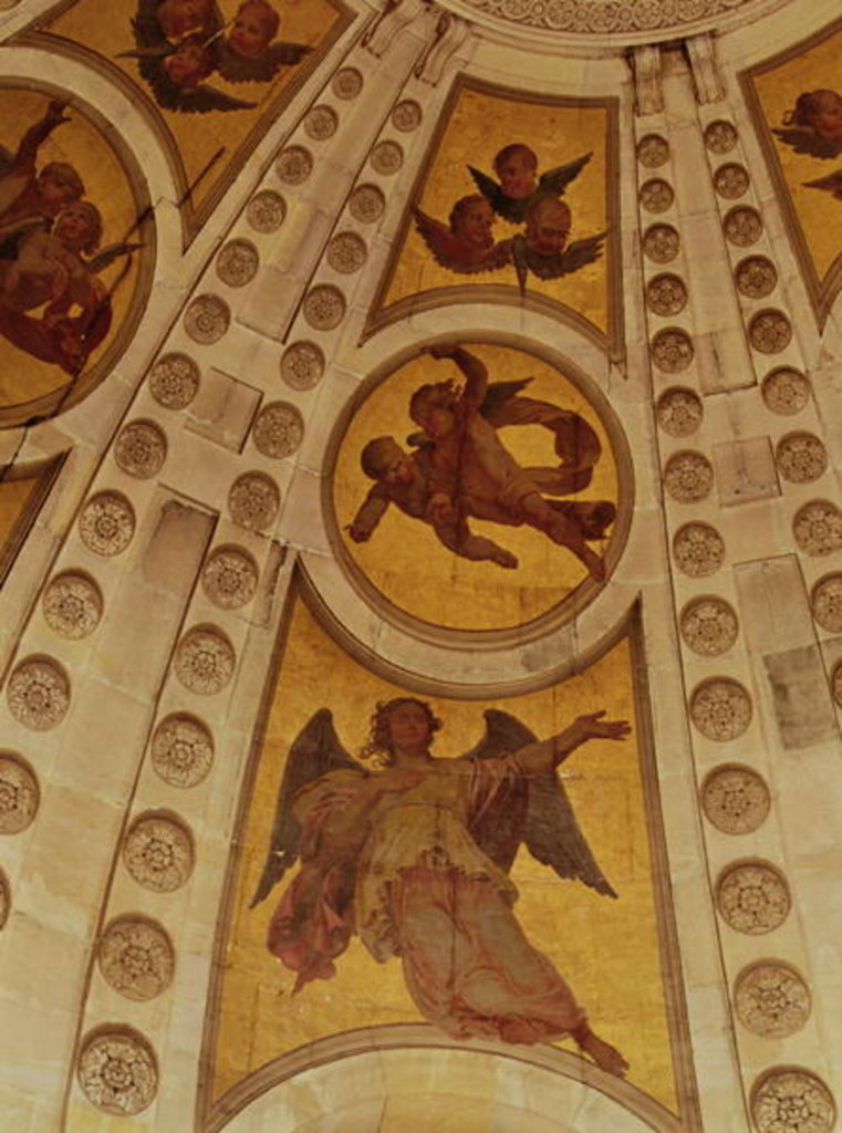 Detail of Detail of angels from the dome, built 1635-42 by Philippe de Champaigne