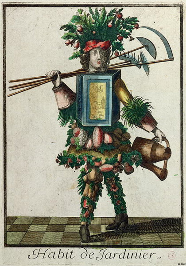 Detail of The Gardener's Costume by Bonnart (1650-1750)