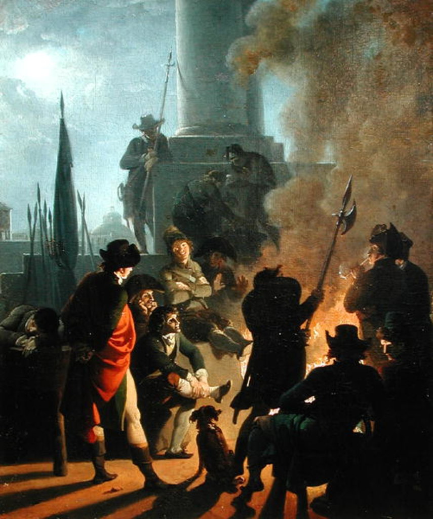 Detail of Revolutionary Scene: A Bivouac by Nicolas Antoine Taunay