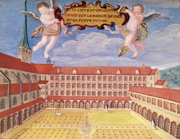 Detail of View of the Cloisters and the Cemetery by Louise Madelaine Cochin