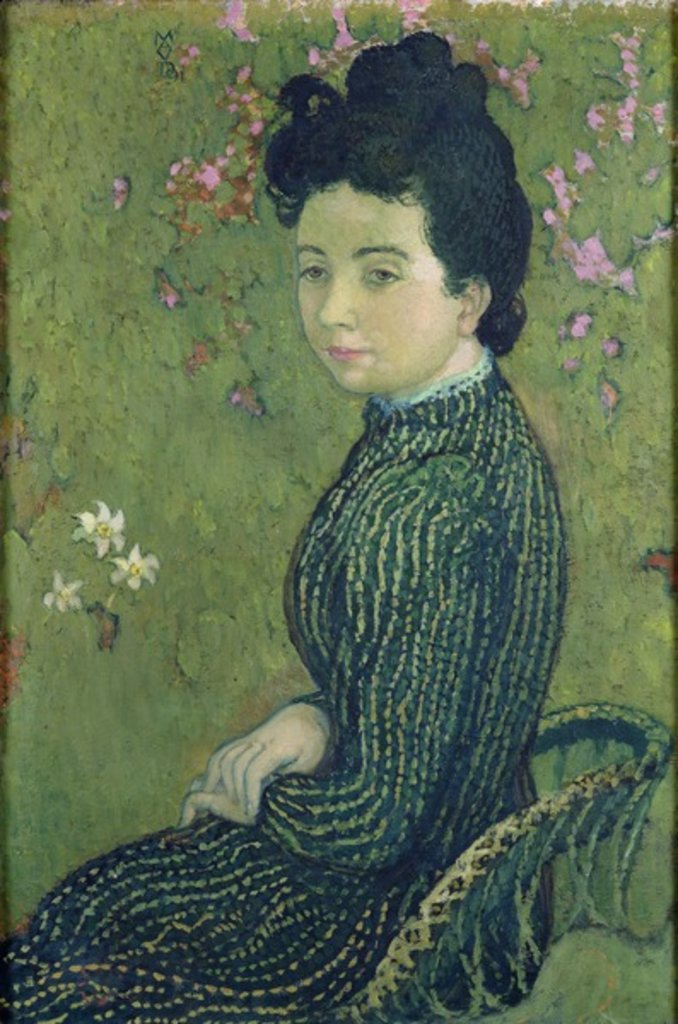 Detail of Portrait of Eva Meurier in a Green Dress, 1891 by Maurice Denis