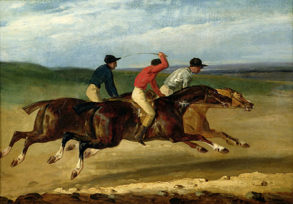 Detail of The Horse Race by Theodore Gericault