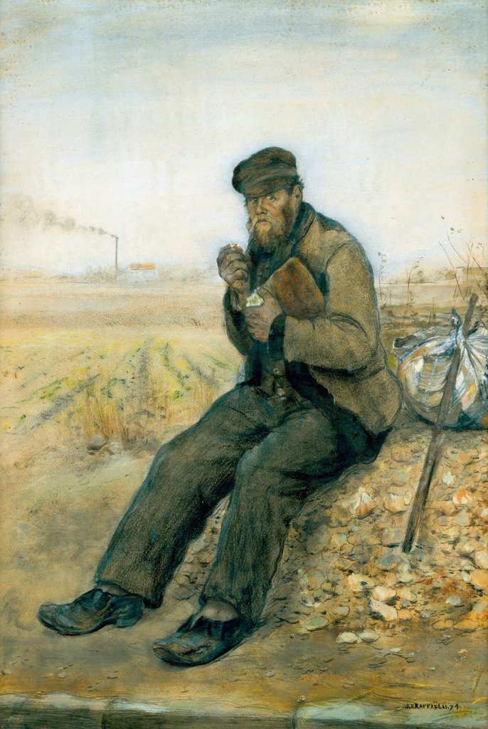 Detail of The Tramp by Jean Francois Raffaelli