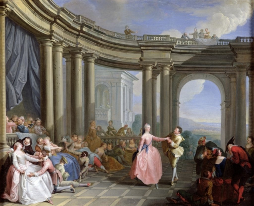 Detail of The Minuet by Jacques Sebastien Le Clerc