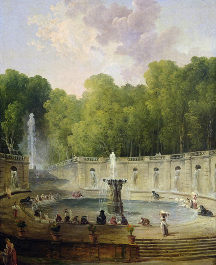 Detail of Washerwomen in a Park by Hubert Robert