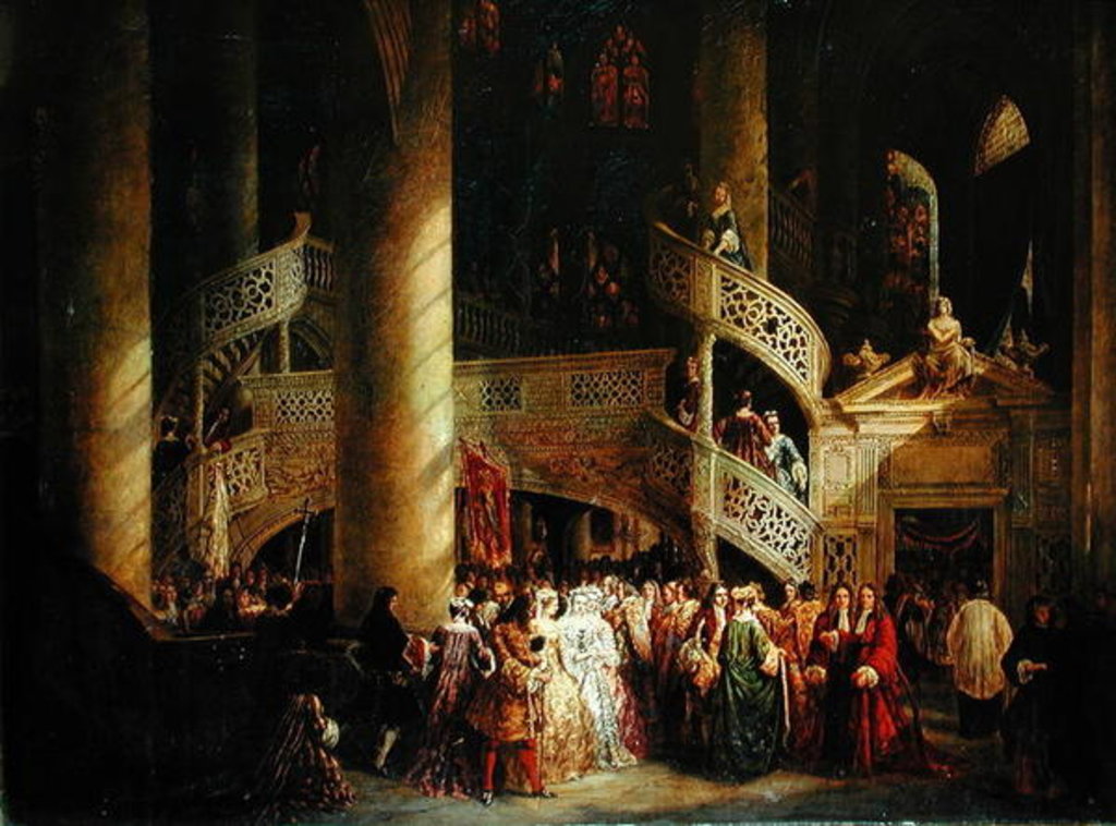 Detail of Interior of the Church of Saint-Etienne du Mont, The Rood-Screen, 1851 by Nicolas-Alexandre Barbier