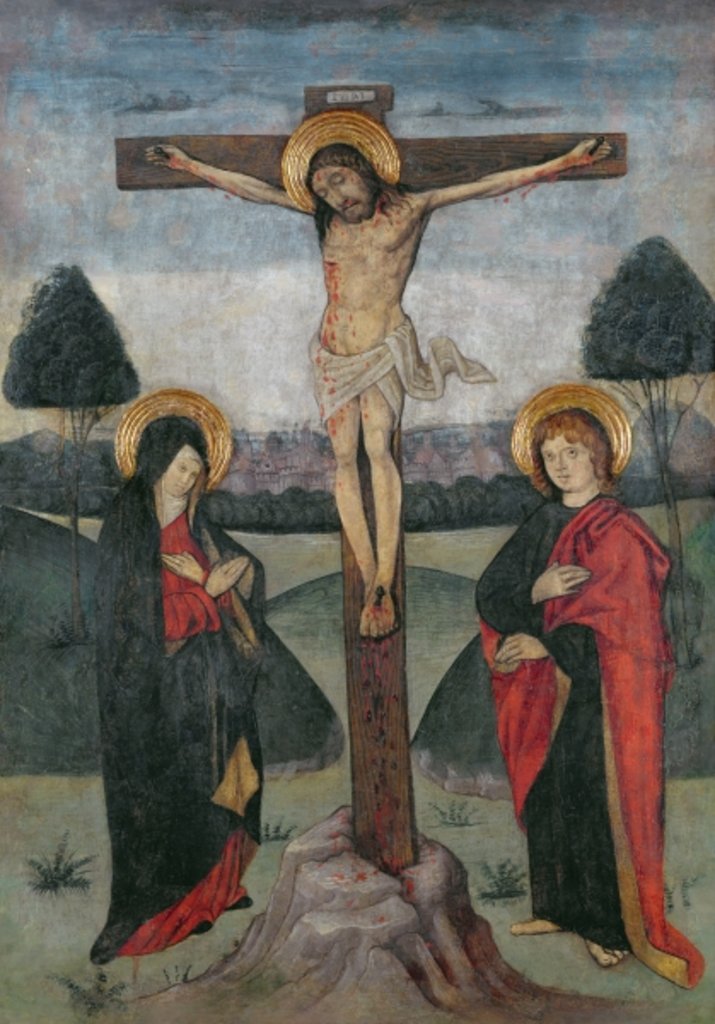 Detail of Christ on the Cross between the Virgin and St. John by Spanish School