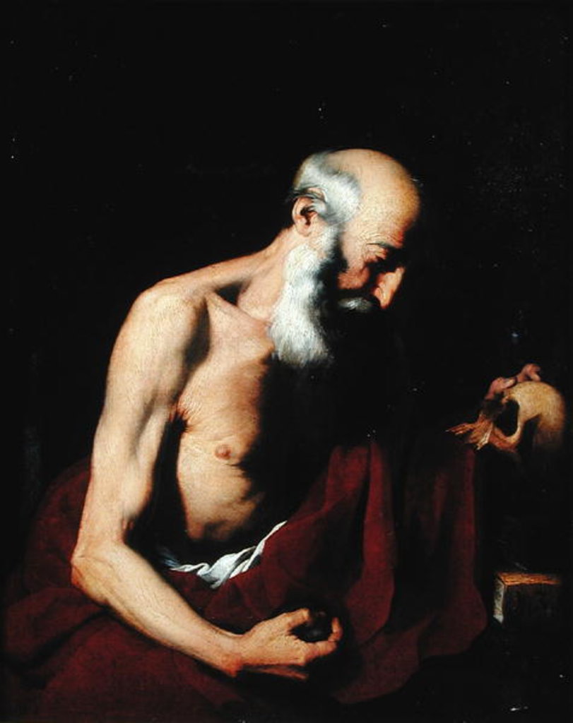 Detail of St. Jerome, 1633 by Jusepe de (1591-1652) Ribera