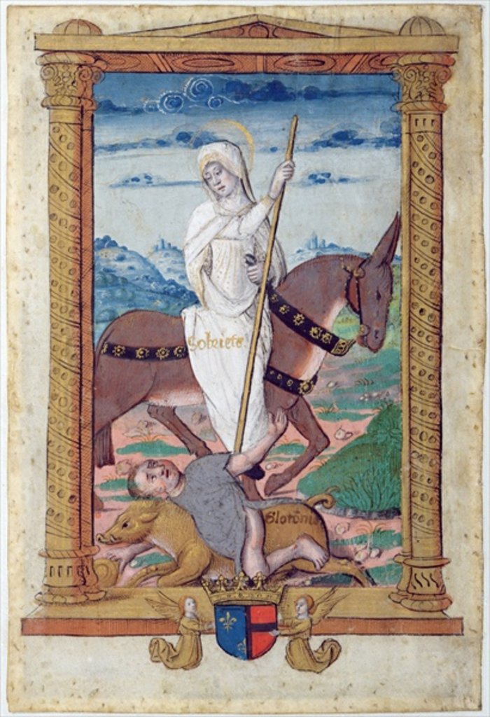 Detail of CL 22718E Sobriety Against Gluttony by French School