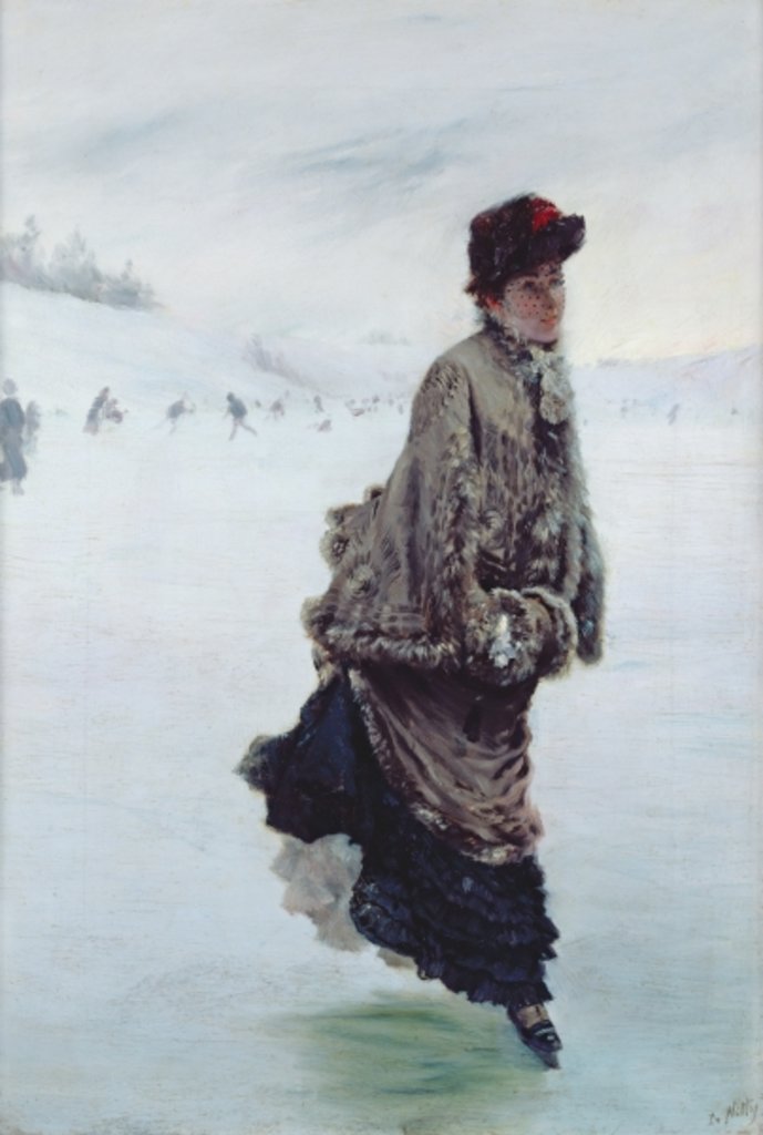 Detail of The Skater by Giuseppe or Joseph de Nittis