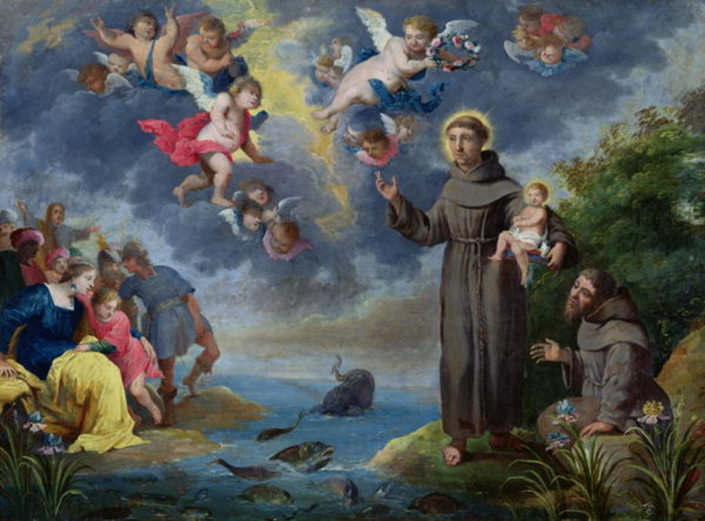 Detail of St. Anthony of Padua Preaching to the Fish by Victor Wolfvoet