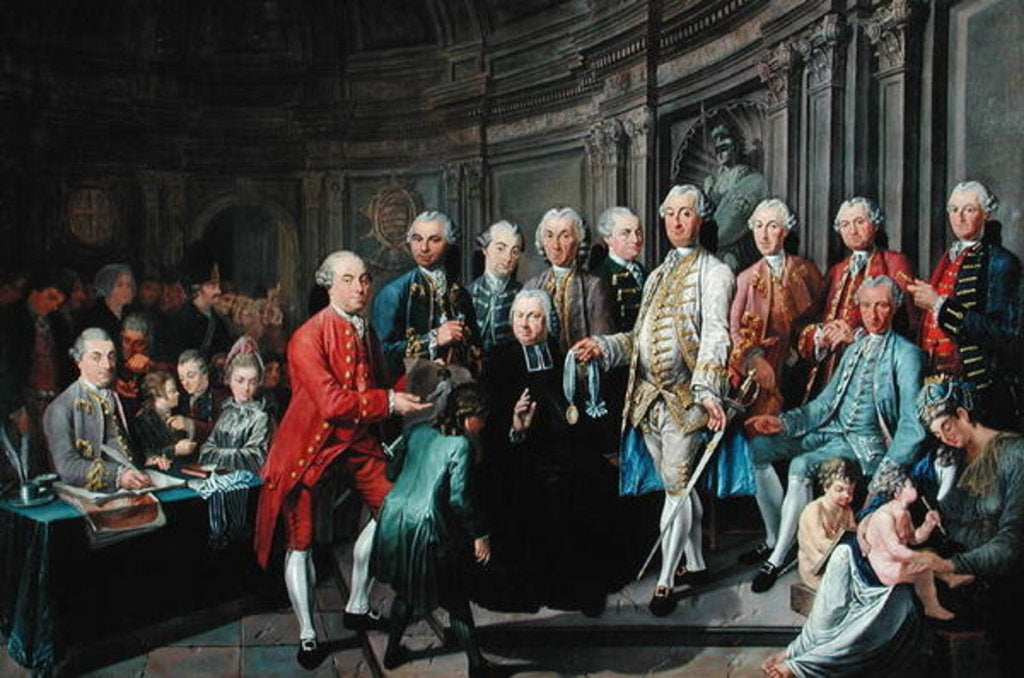 Detail of Distribution of the Academy Prizes for Drawing and Painting in Dunkirk in 1755 by Nicolas Truit