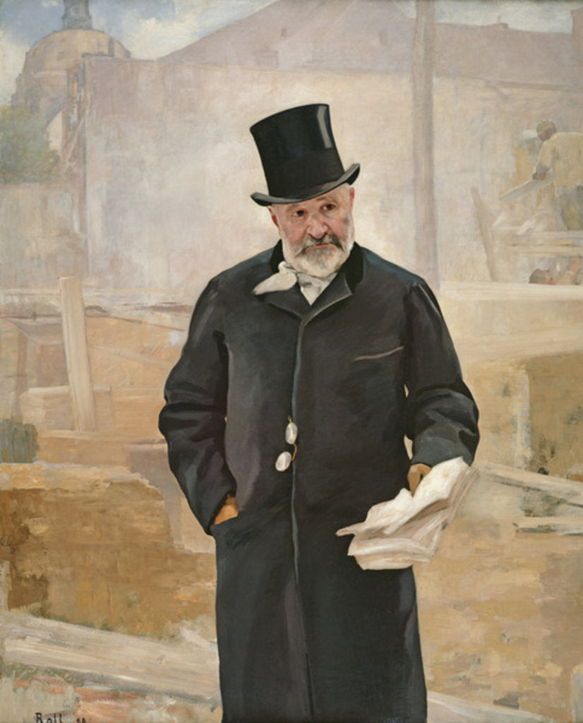 Detail of Portrait of Jean Charles Adolphe Alphand 1888 by Alfred Roll