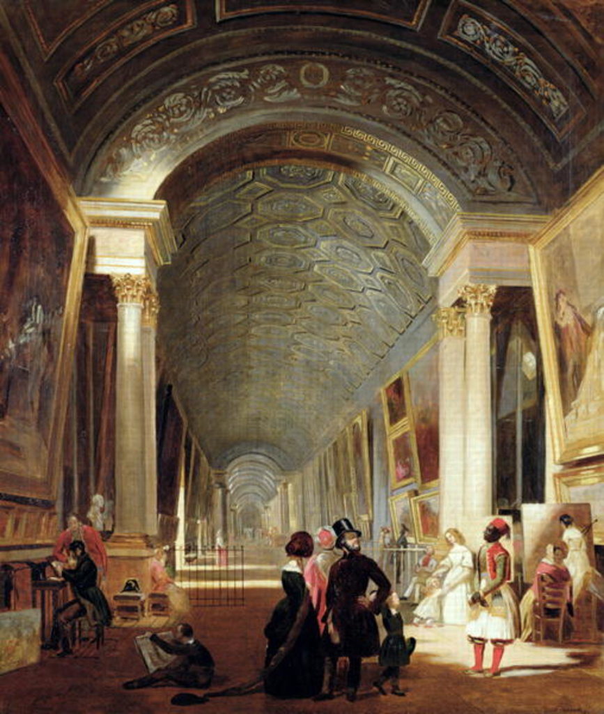 Detail of View of the Grande Galerie of the Louvre, 1841 by Patrick Allan-Fraser