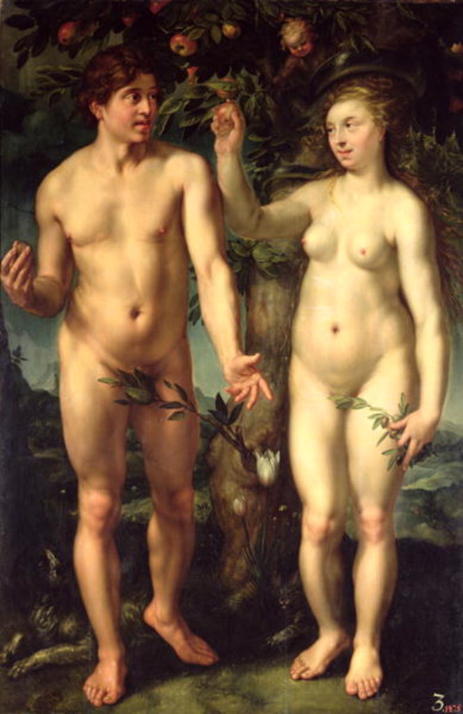 Detail of Adam and Eve, 1608 by Hendrik Goltzius