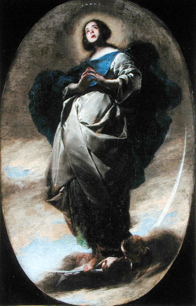 Detail of The Immaculate Conception by Bernardo Cavallino