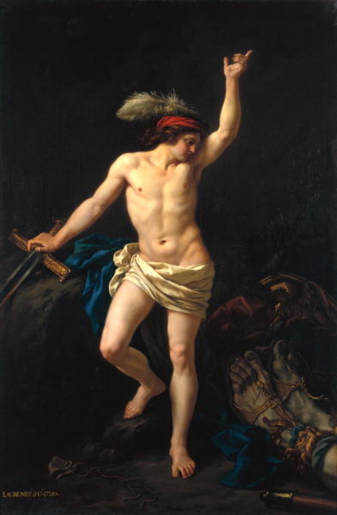 Detail of David Victorious, 1780 by Jean Jacques II Lagrenee