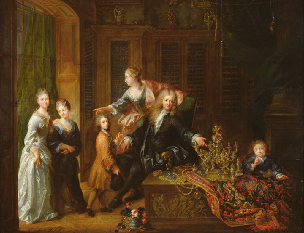 Detail of Portrait of Nicolas de Launay and his Family by Robert Tournieres