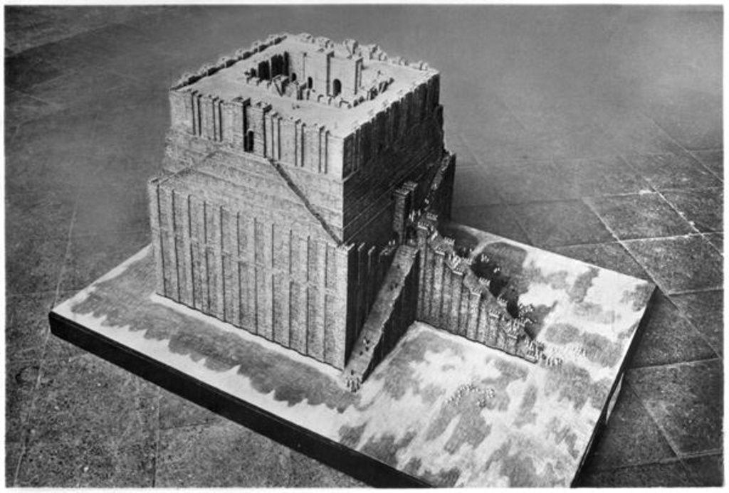 Detail of Reconstruction of the Tower of Babel by French School
