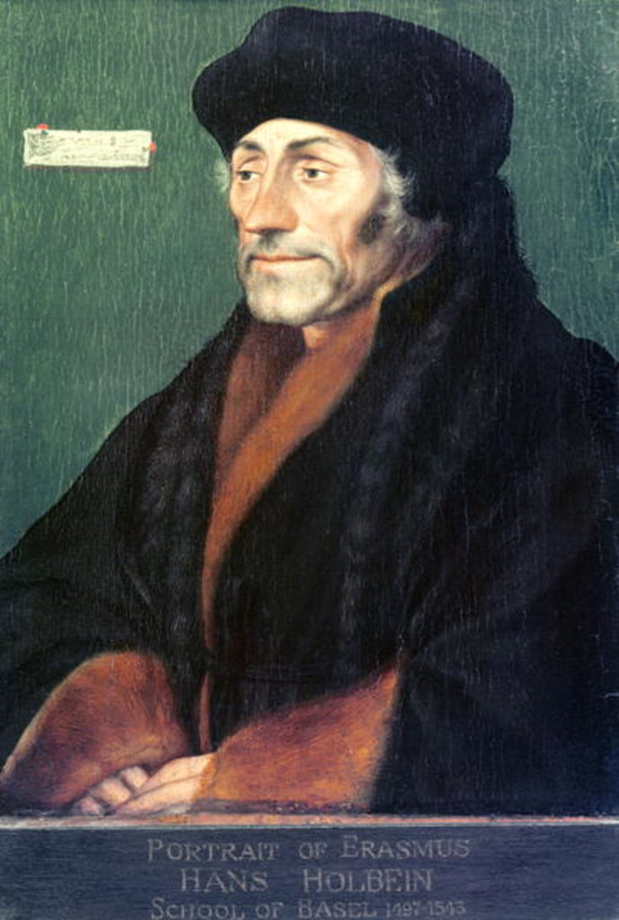 Detail of Erasmus of Rotterdam, c.1532 by Hans Holbein the Younger