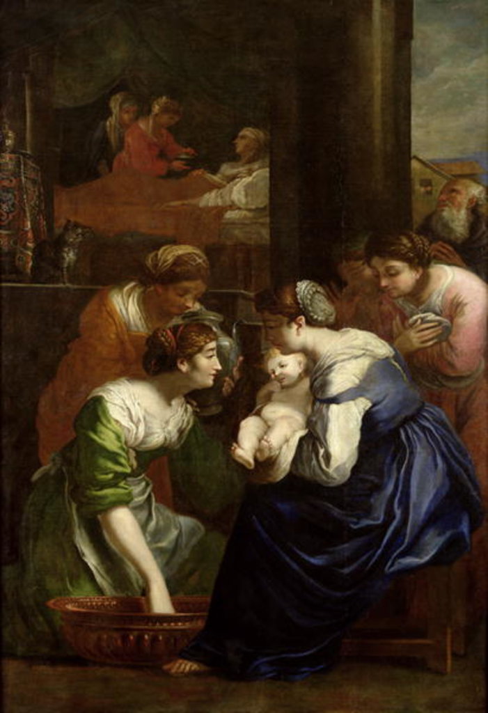 Detail of The Birth of the Virgin, c.1620 by Italian School