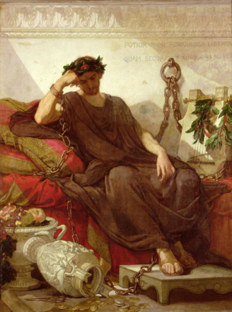 Detail of Damocles, 1866 by Thomas Couture