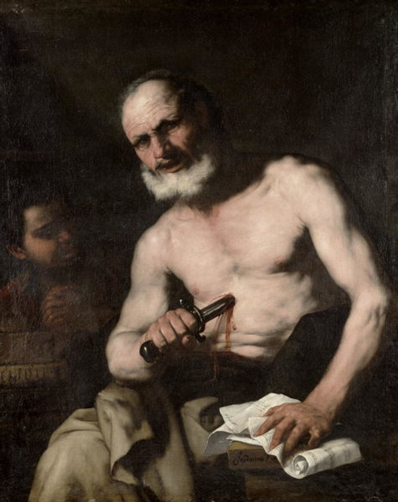 Detail of Cato of Utica by Luca Giordano