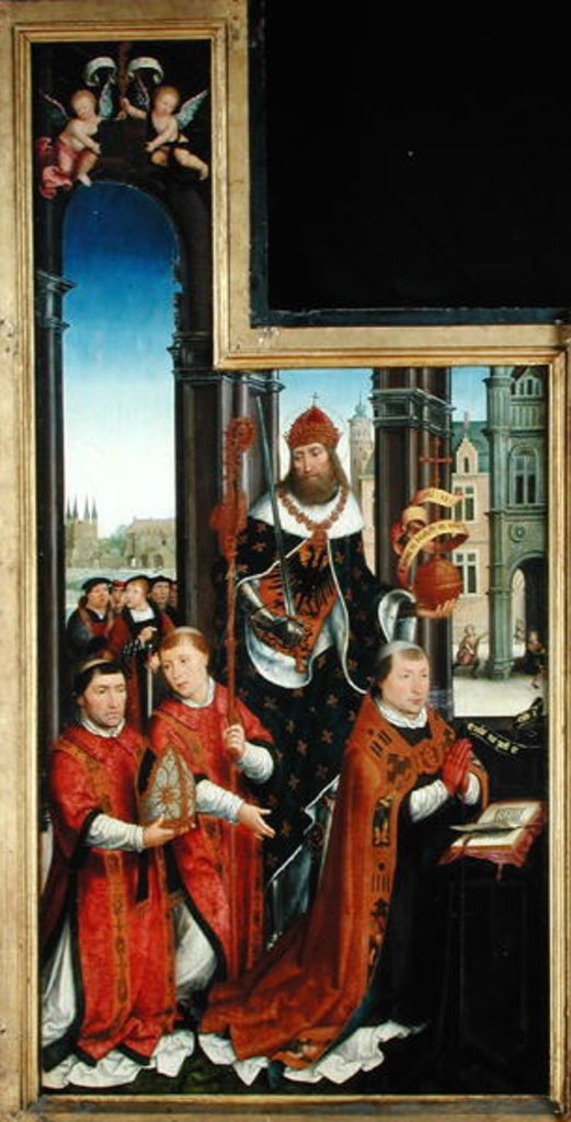 Detail of Polyptych of the Glorification of the Holy Trinity, panel depicting abbots, 1509-15 by Jean the Elder Bellegambe