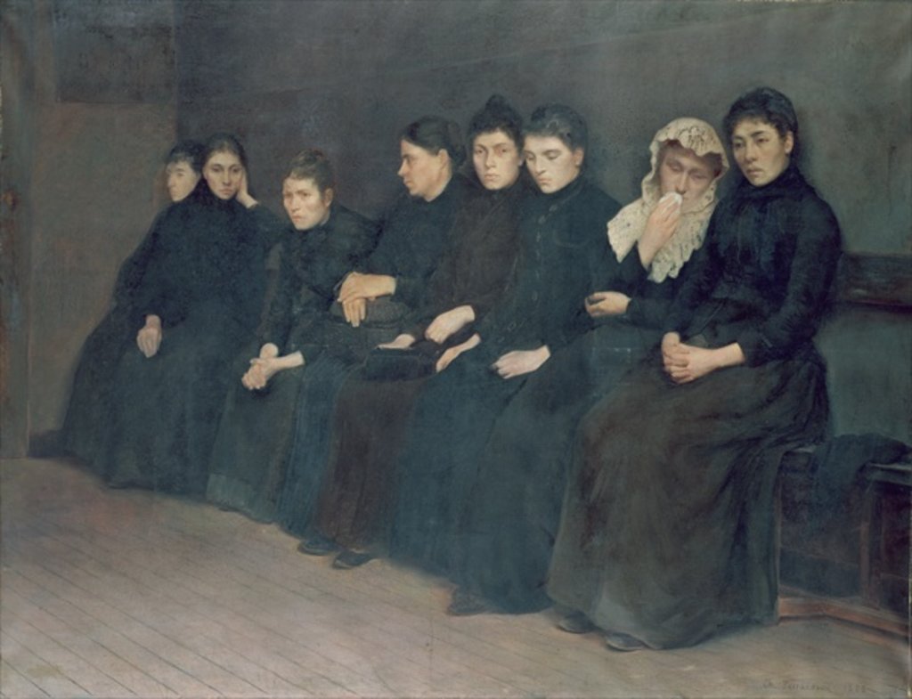 Detail of Waiting in the Clinic, 1888 by Charles Perrandeau