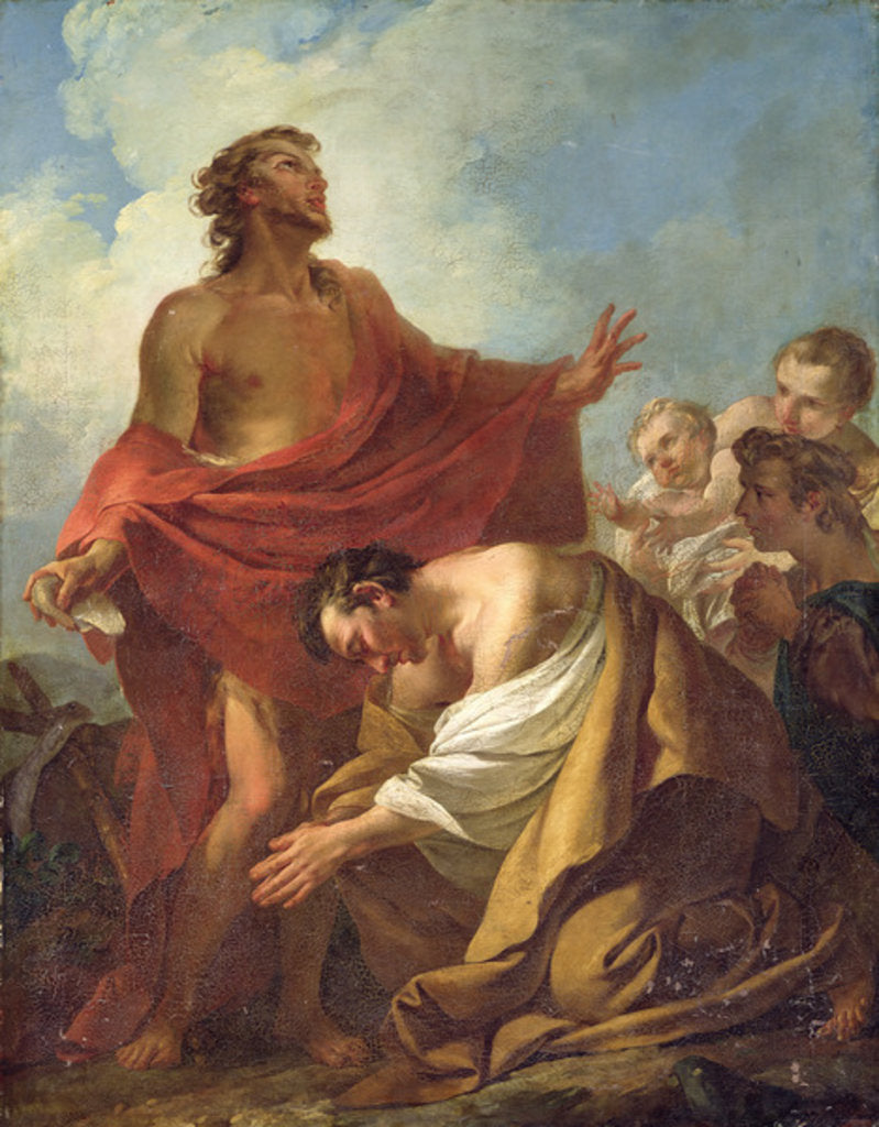 Detail of St. John the Baptist Baptising the Jews in the Desert, 1743 by Jean Baptiste Marie Pierre