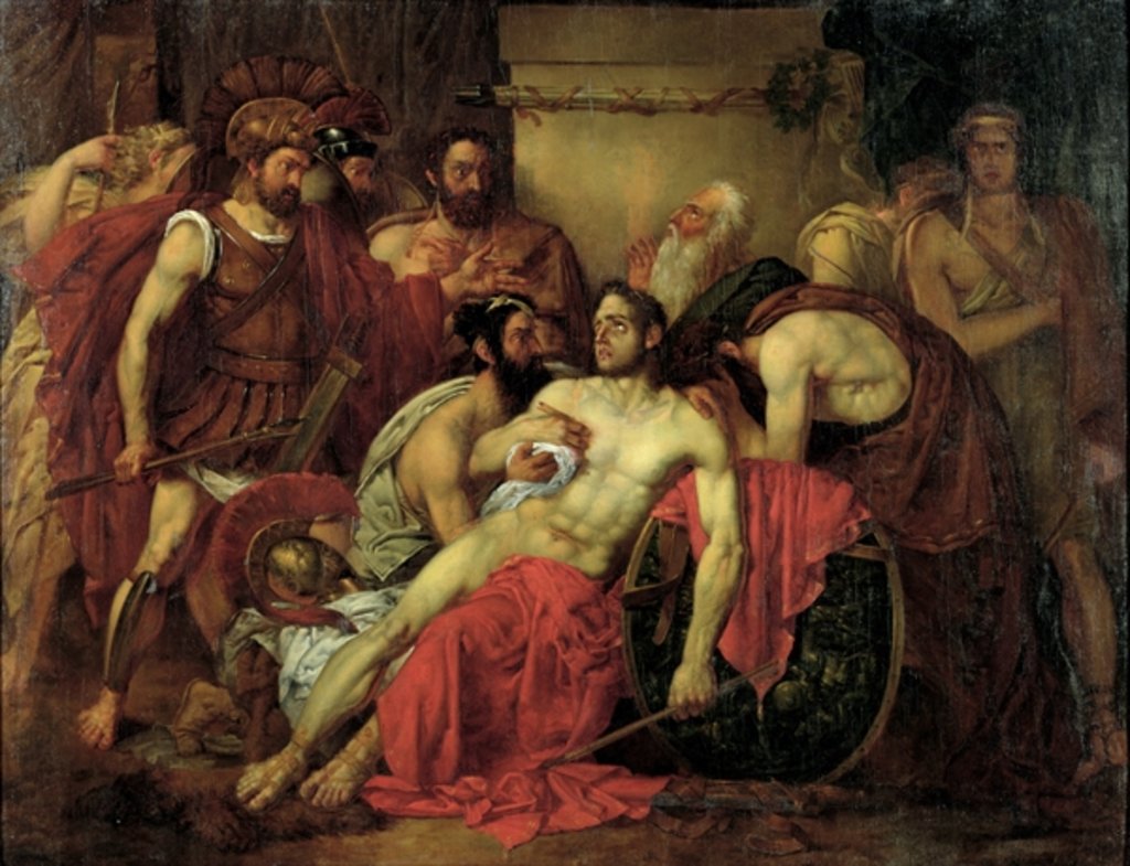 Detail of The Death of Epaminondas by Louis Gallait