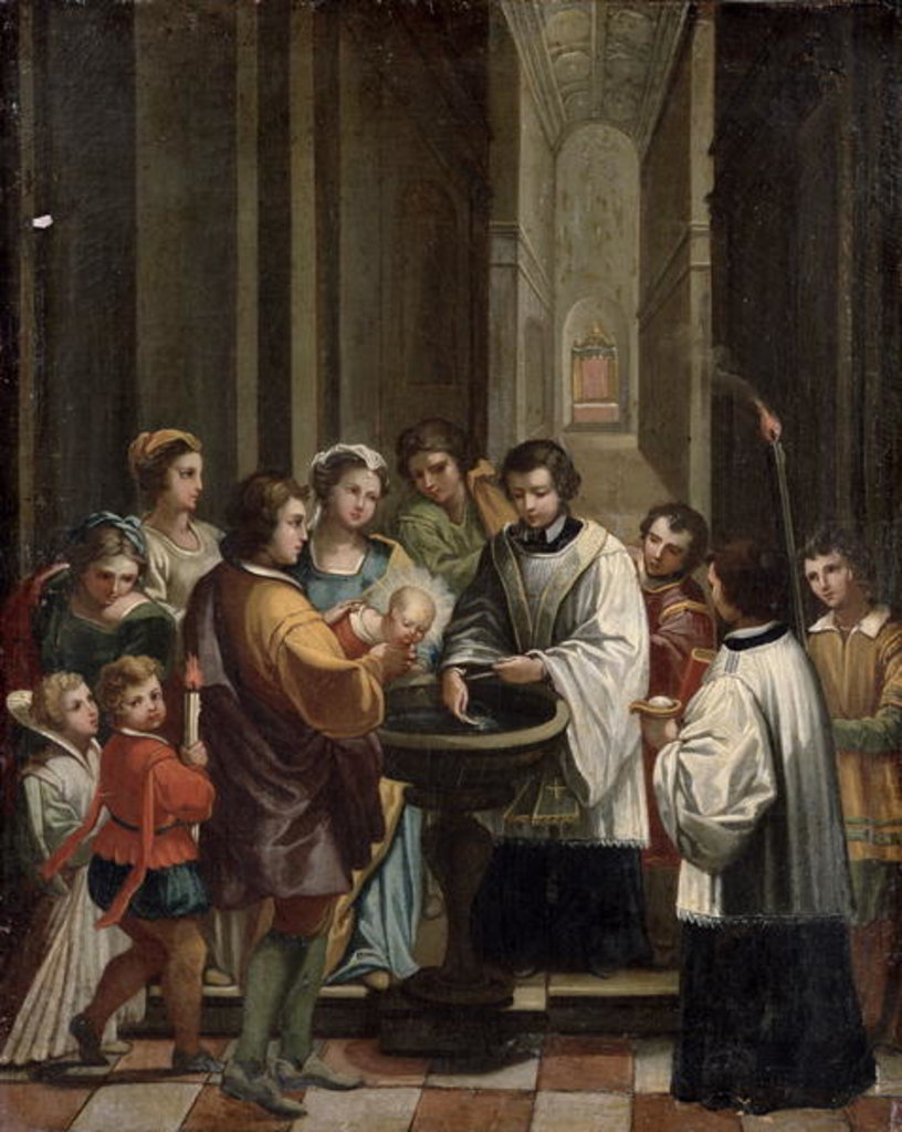 Detail of A Baptism by Italian School