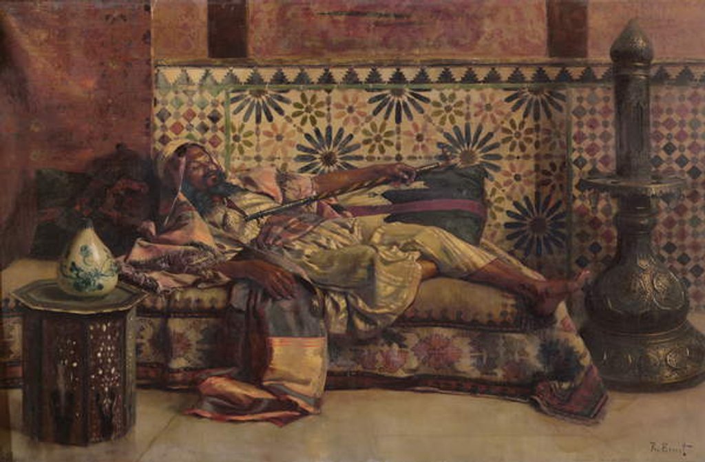 Detail of The Narghileh by Rudolphe Ernst