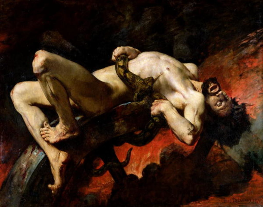 Detail of Ixion Thrown into Hades, 1876 by Jules Elie Delaunay