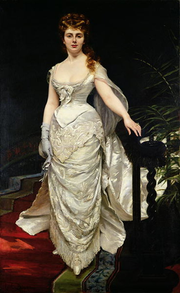 Detail of Portrait of Mademoiselle X, 1873 by Charles Emile Auguste Carolus-Duran