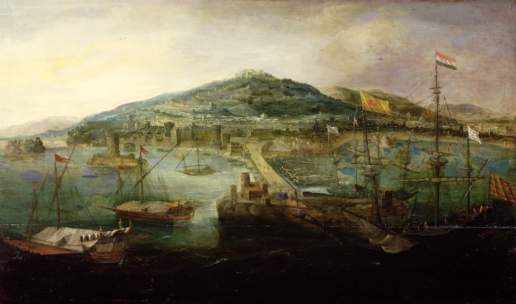 Detail of The Bay of Naples by Paul Brill or Bril