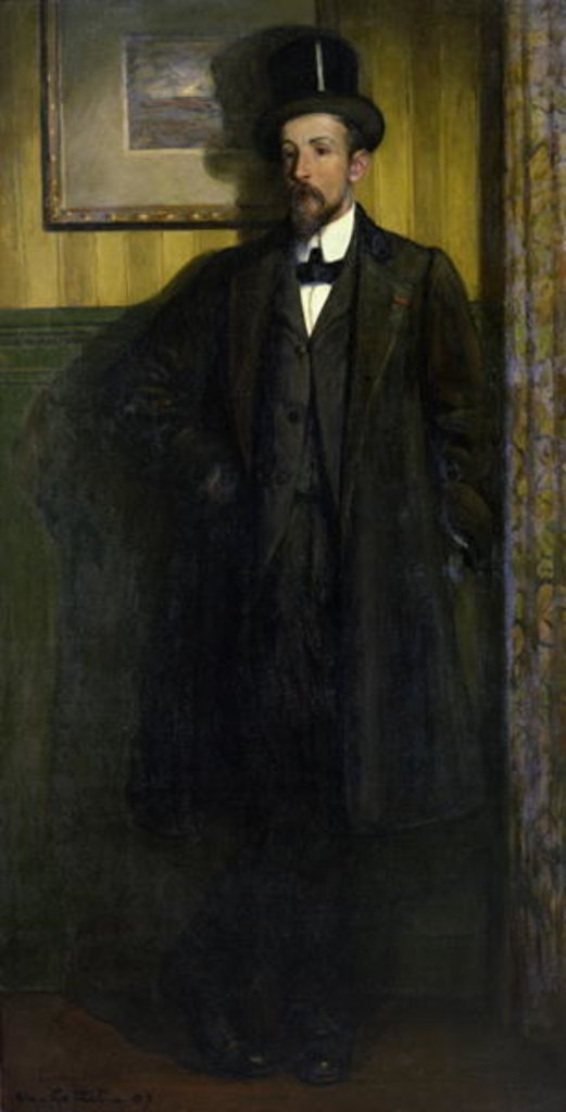 Detail of Portrait of Lucien Simon 1907 by Charles Cottet