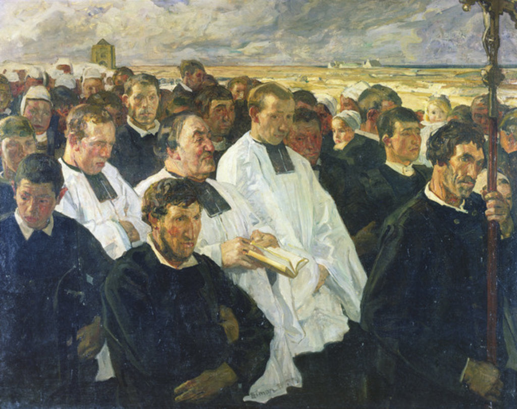 Detail of Procession to Penmarch, 1900 by Lucien Simon