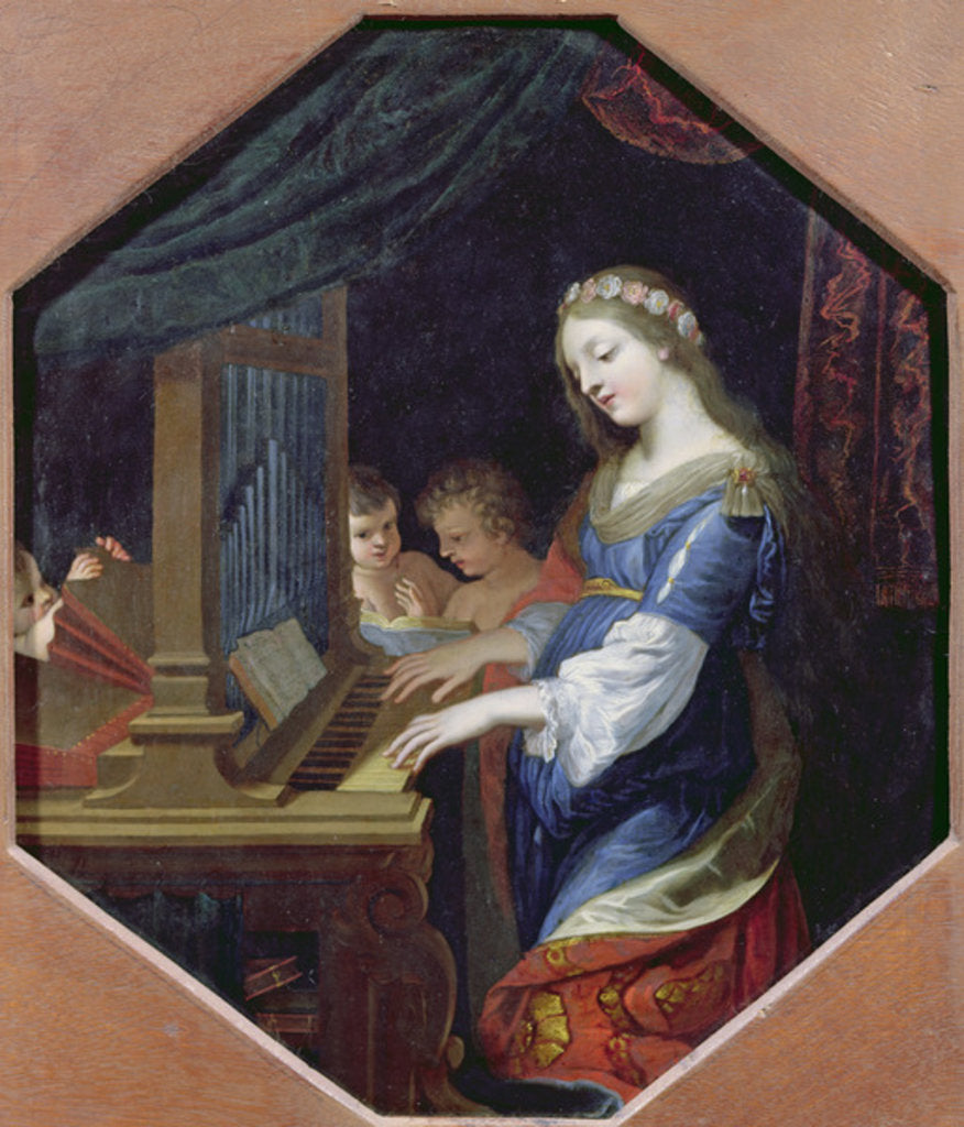 Detail of St. Cecilia Playing the Organ by Jacques Stella