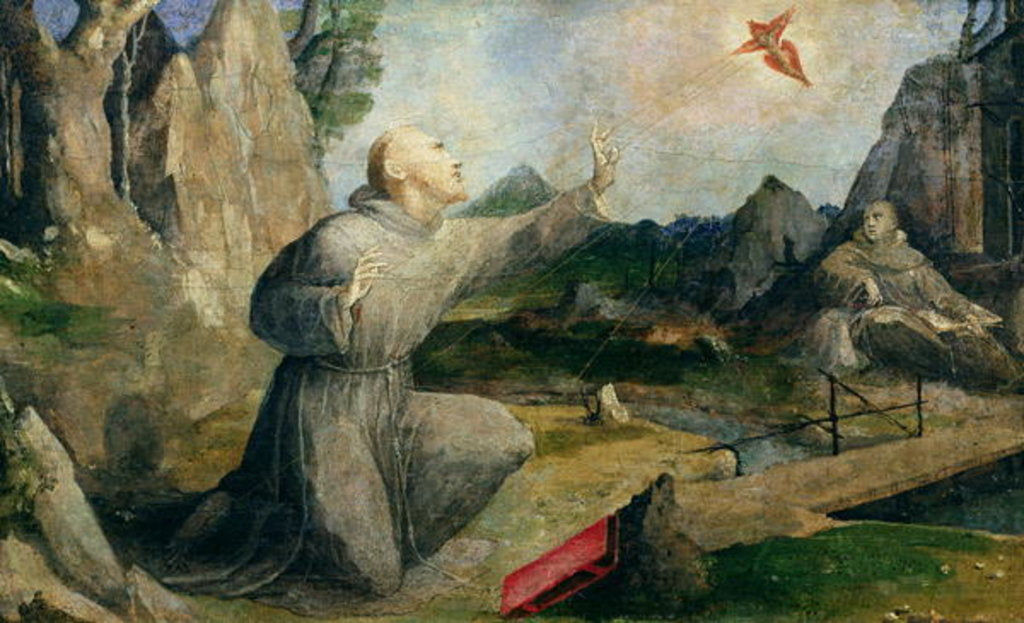 Detail of St. Francis of Assisi Receiving the Stigmata, 1537 by Domenico Beccafumi