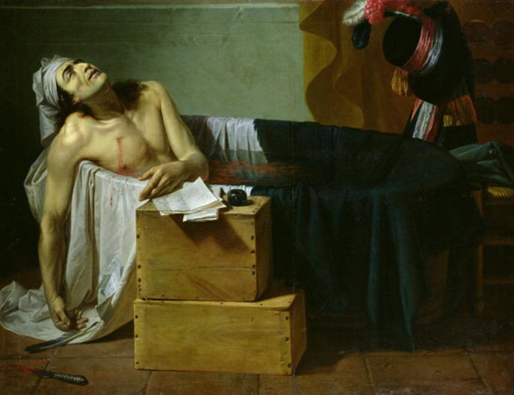 Detail of The Death of Marat, 1793 by Joseph Roques