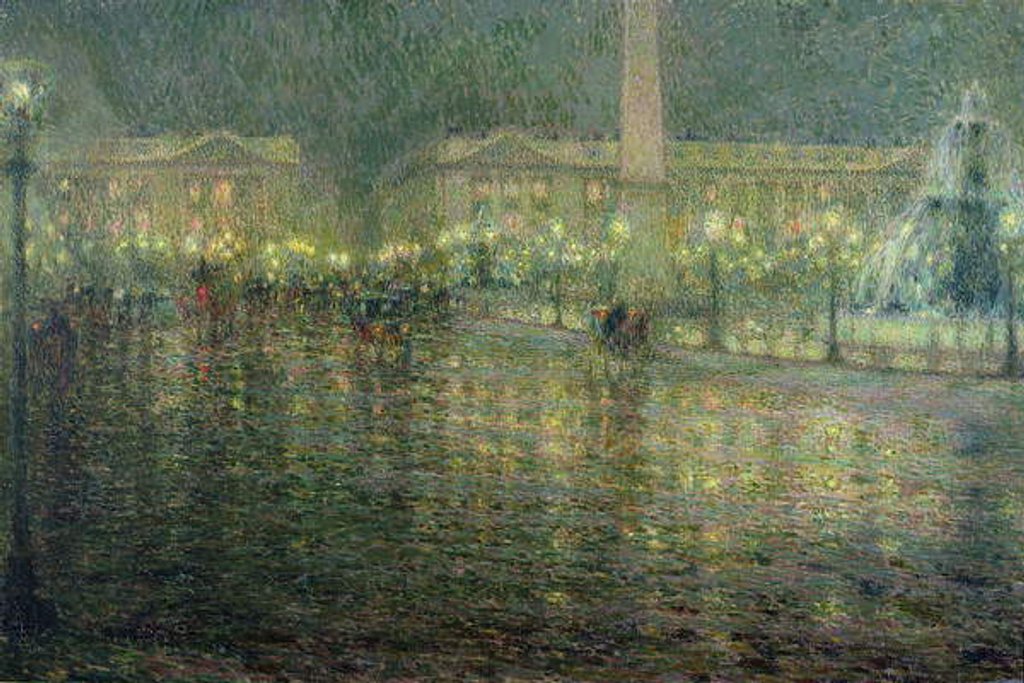 Detail of Place de la Concorde, c.1909 by Henri Eugene Augustin Le Sidaner