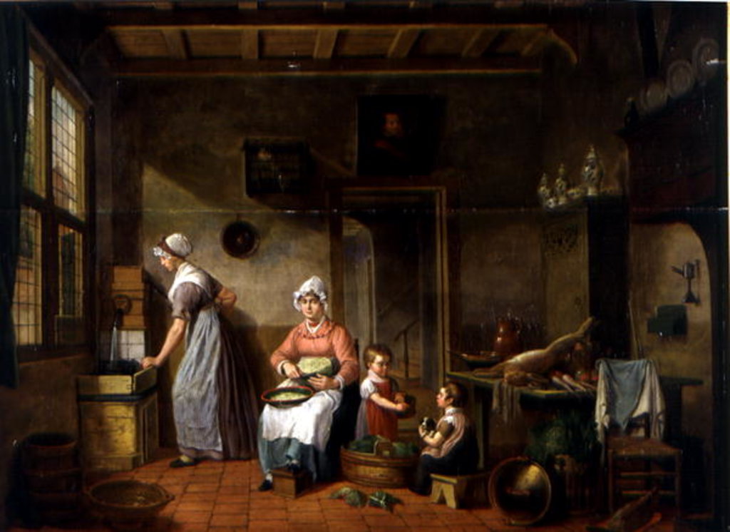 Detail of Kitchen Interior, 1820 by Cornelis van Cuylenburg