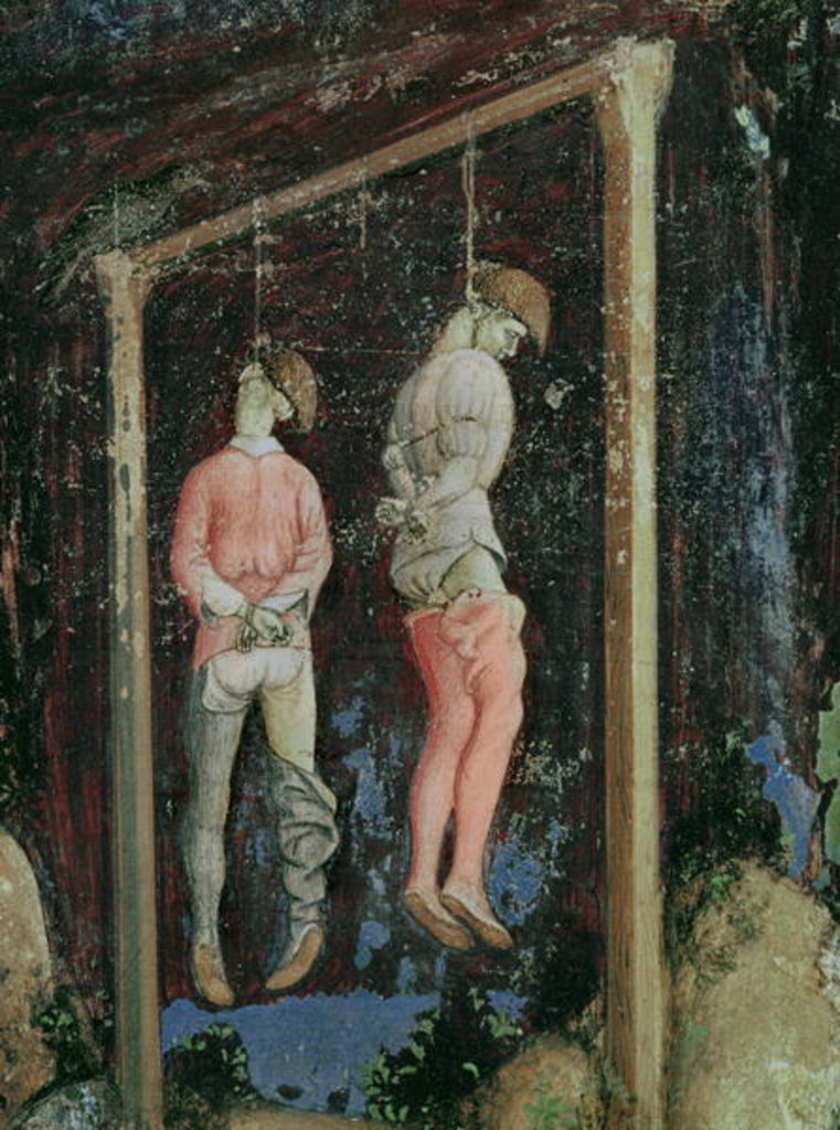 Detail of The hanged men by Antonio Pisanello