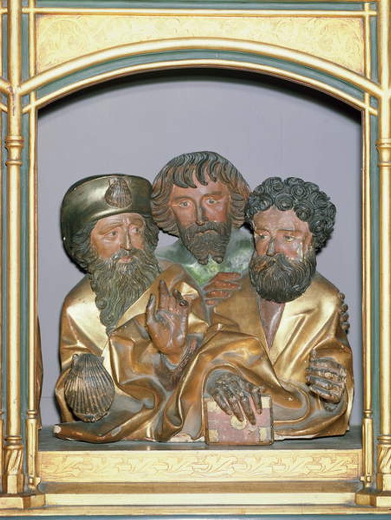 Detail of Wooden carvings of St. James the Greater, St. Simon and St. Thaddeus by Nikolaus Hagenauer